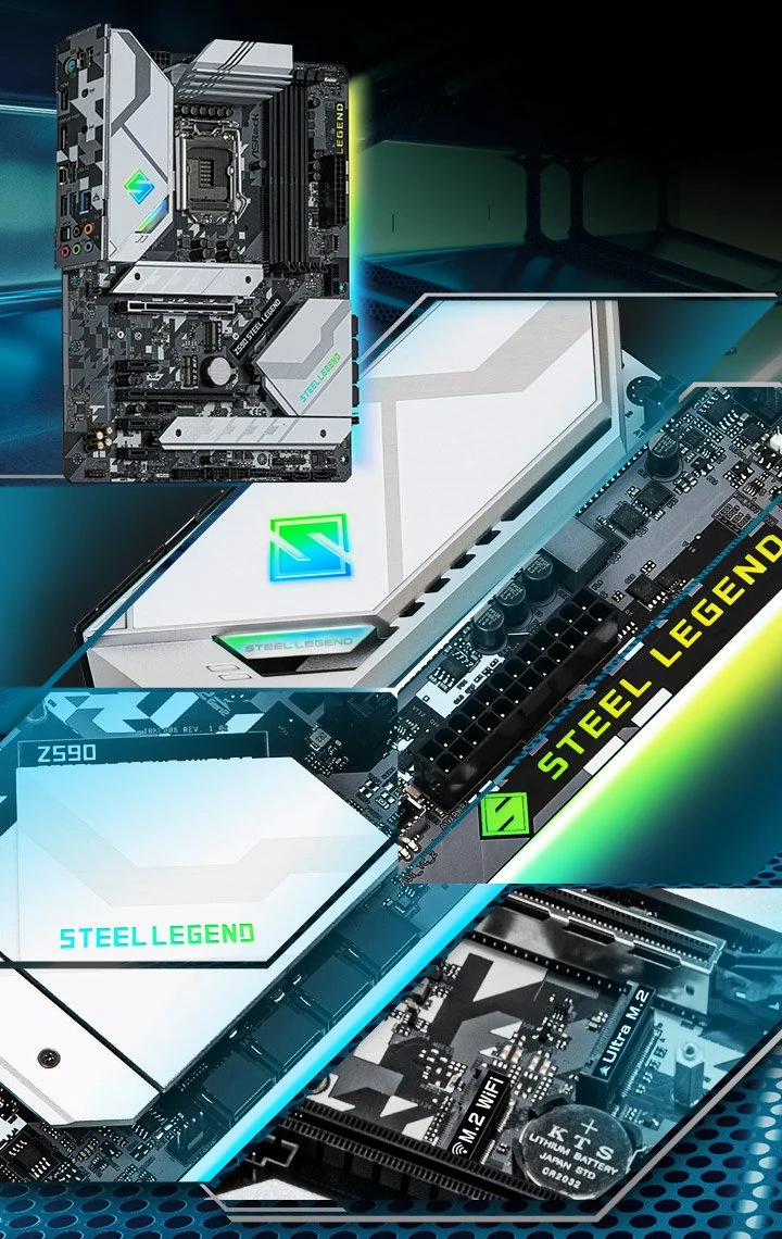 Mainboard ASRock Z590 Steel Legend - LGA 1200 - NEW
