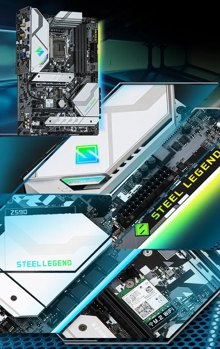 Mainboard ASRock Z590 Steel Legend WiFi 6E - LGA 1200 - NEW