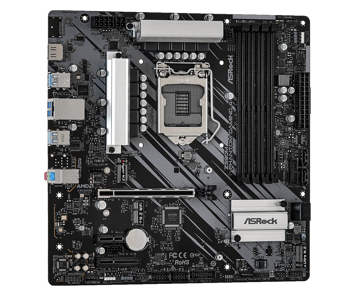 Mainboard ASRock Z590M Phantom Gaming 4 - LGA 1200 - NEW