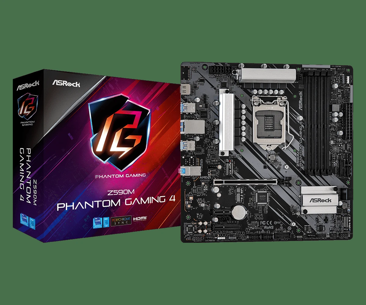 Mainboard ASRock Z590M Phantom Gaming 4 - LGA 1200 - NEW