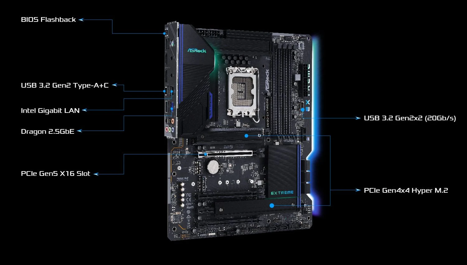 Mainboard ASRock Z690 Extreme - 4 Khe RAM DDR4 - LGA 1700 - NEW