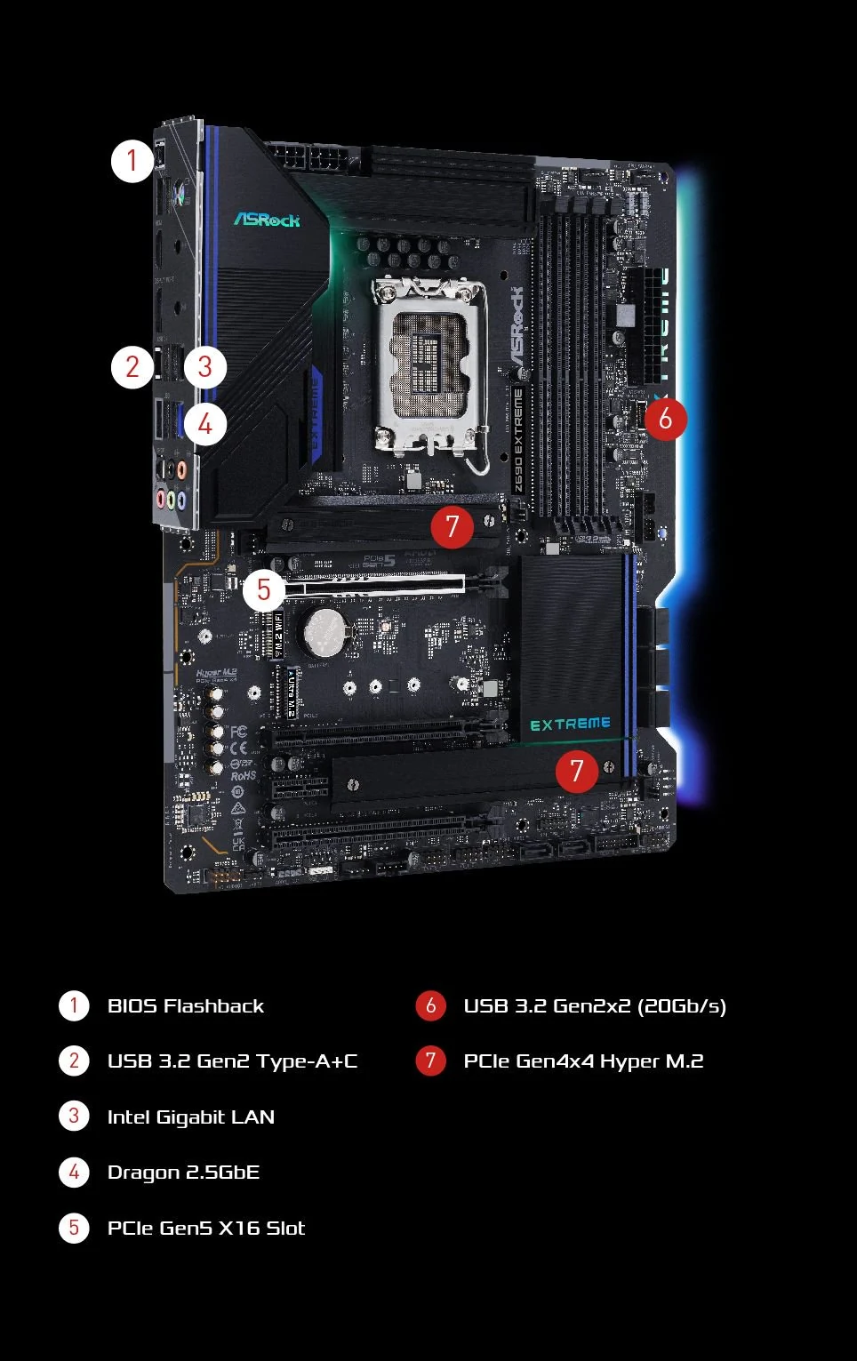 Mainboard ASRock Z690 Extreme - 4 Khe RAM DDR4 - LGA 1700 - NEW