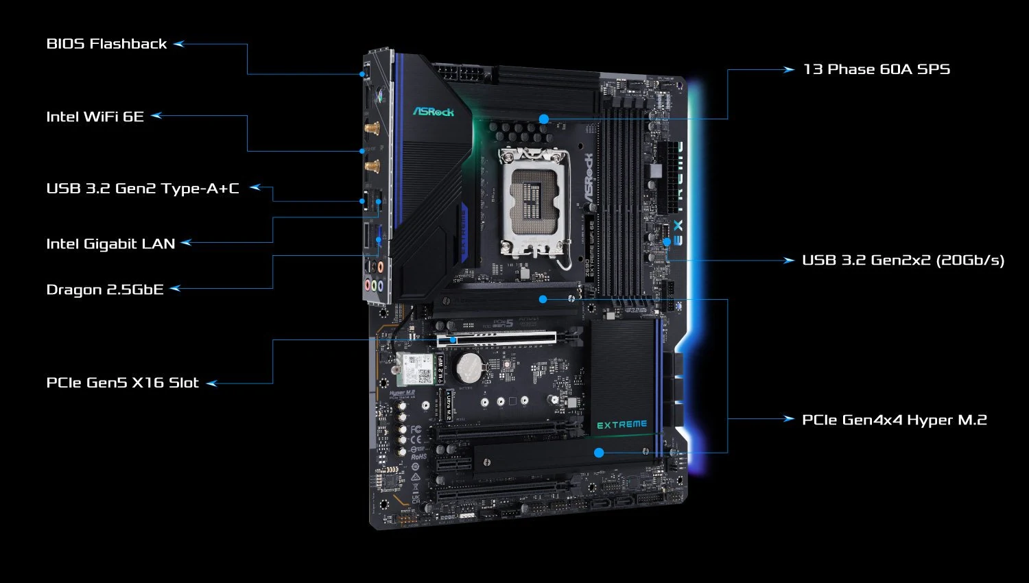 Mainboard ASRock Z690 Extreme WiFi 6E - 4 Khe RAM DDR4 - LGA 1700 - NEW