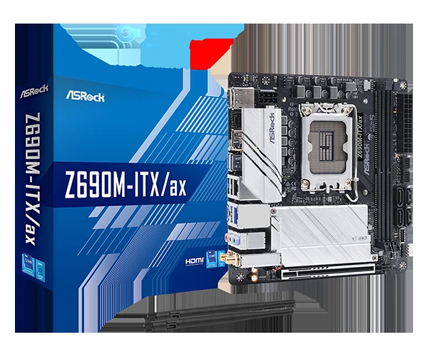 Mainboard ASRock Z690M-ITX/ax - 2 Khe RAM DDR4 - LGA 1700 - NEW