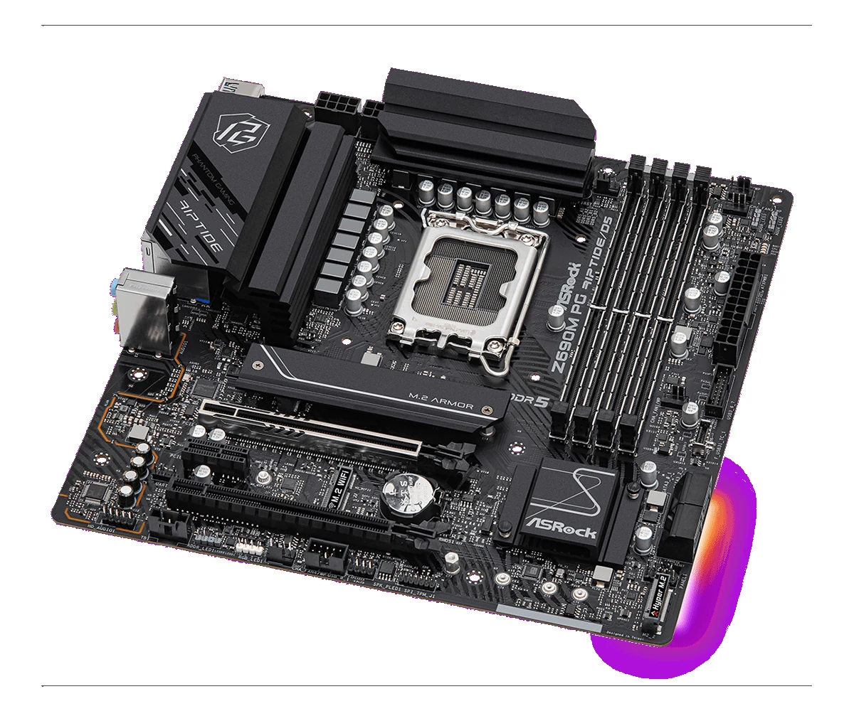 Mainboard ASRock Z690M PG Riptide/D5 - 4 Khe RAM DDR5 - LGA 1700 - NEW