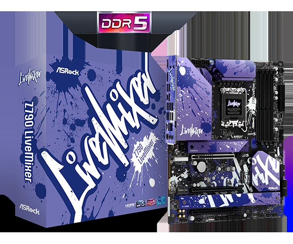 Mainboard ASRock Z790 LiveMixer - 4 Khe RAM DDR5 - LGA 1700 - NEW