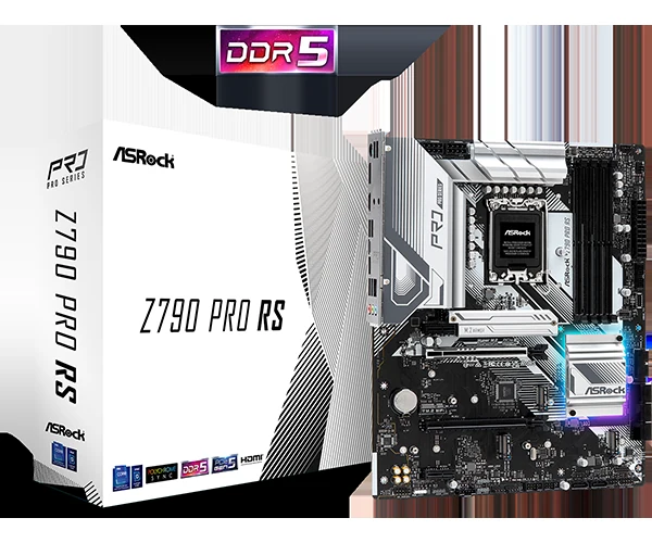 Mainboard ASRock Z790 Pro RS - 4 Khe RAM DDR5 - LGA 1700 - NEW