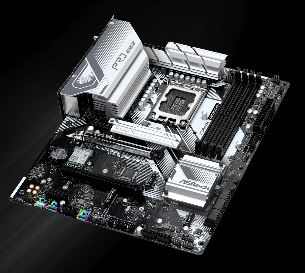 Mainboard ASRock Z790 Pro RS WiFi - 4 Khe RAM DDR5 - LGA 1700 - NEW