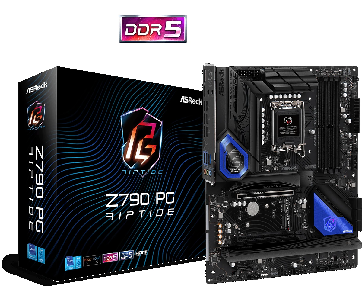 Mainboard ASRock Z790 Riptide WiFi - 4 Khe RAM DDR5 - LGA 1700 - NEW