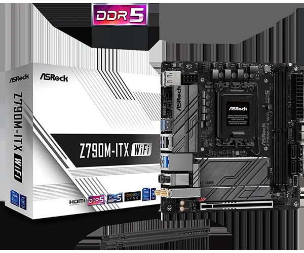 Mainboard ASRock Z790M-ITX WiFi - 2 Khe RAM DDR5 - LGA 1700 - NEW
