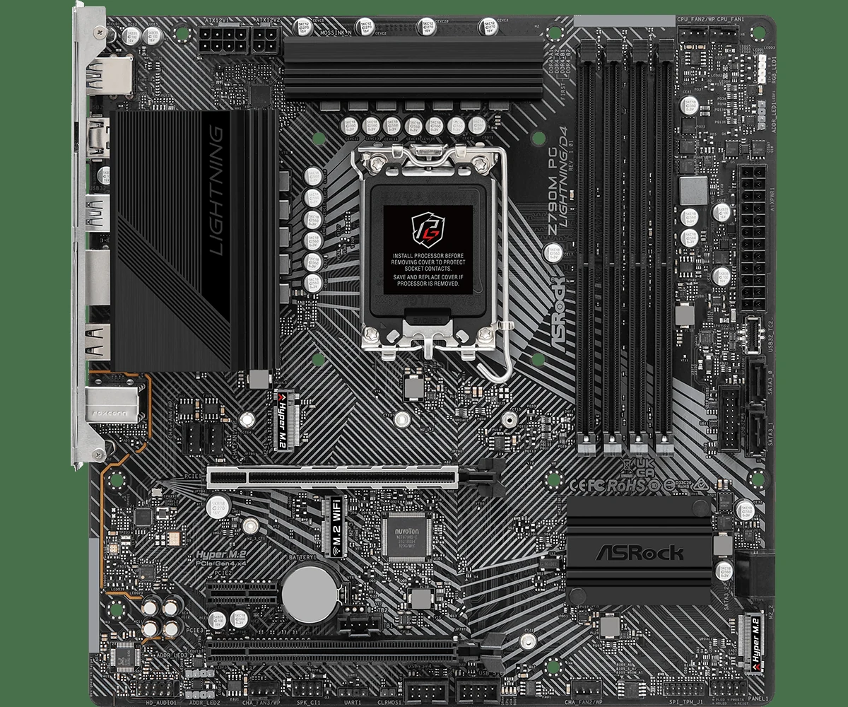 Mainboard ASRock Z790M PG Lightning/D4 - 4 Khe RAM DDR4 - LGA 1700 - NEW