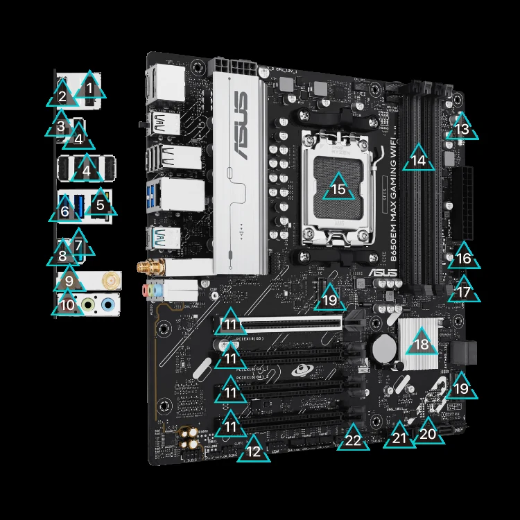 Mainboard Asus B650EM MAX GAMING WIFI DDR5 - NEW