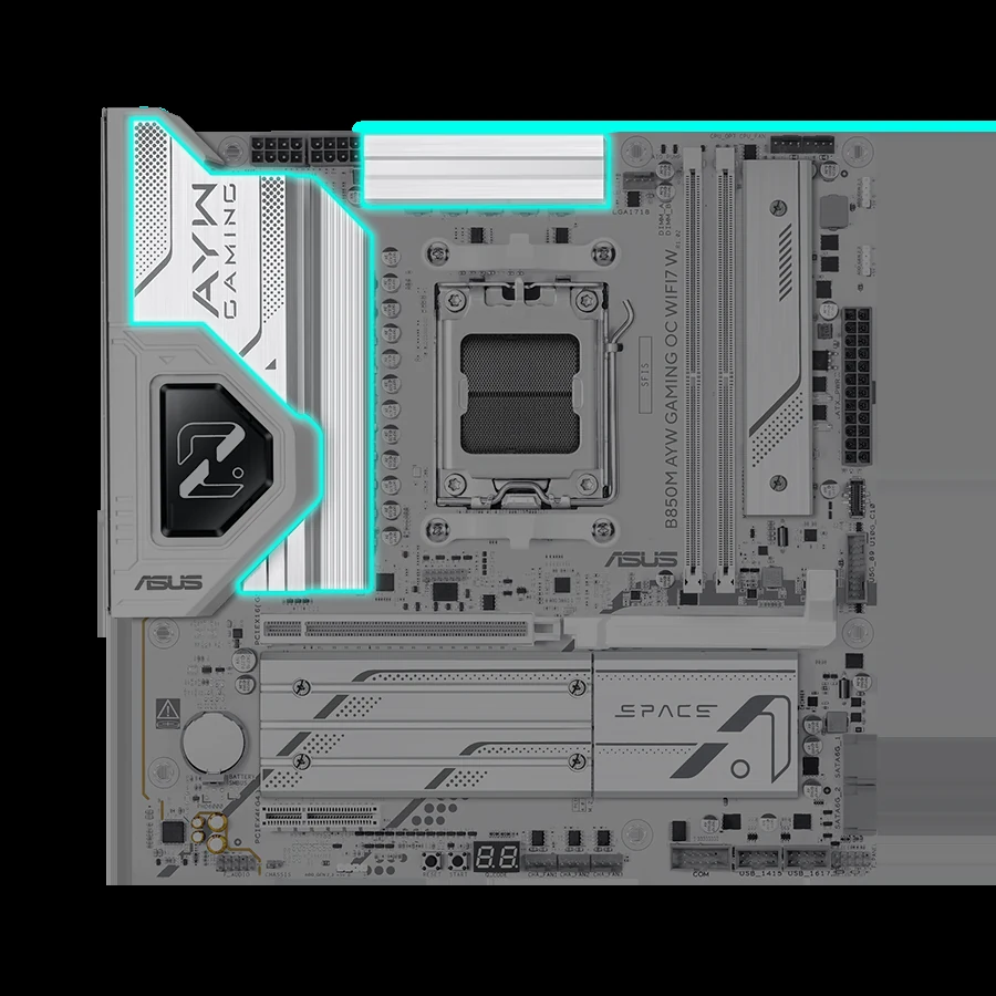 Mainboard ASUS B850M AYW GAMING OC WIFI7 W - 4 Khe RAM DDR5 - AM5 - NEW