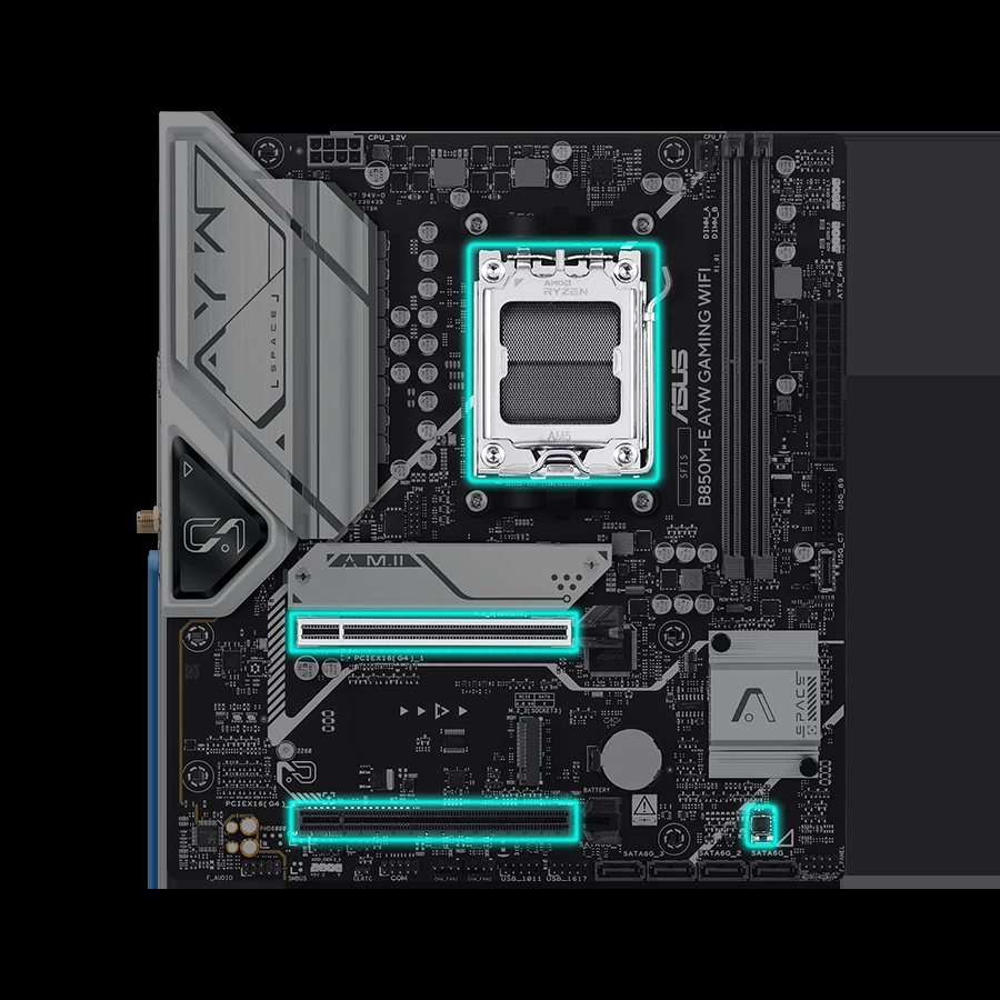 Mainboard ASUS B850M-E AYW GAMING WIFI - 4 Khe RAM DDR5 - AM5 - NEW
