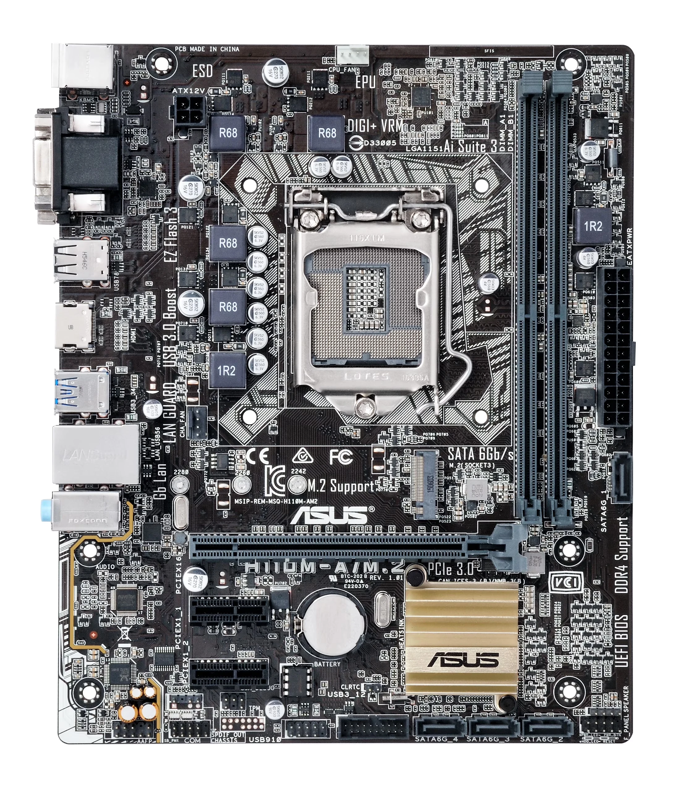 Mainboard ASUS H110M-A/M.2 - LGA 1151 - NEW