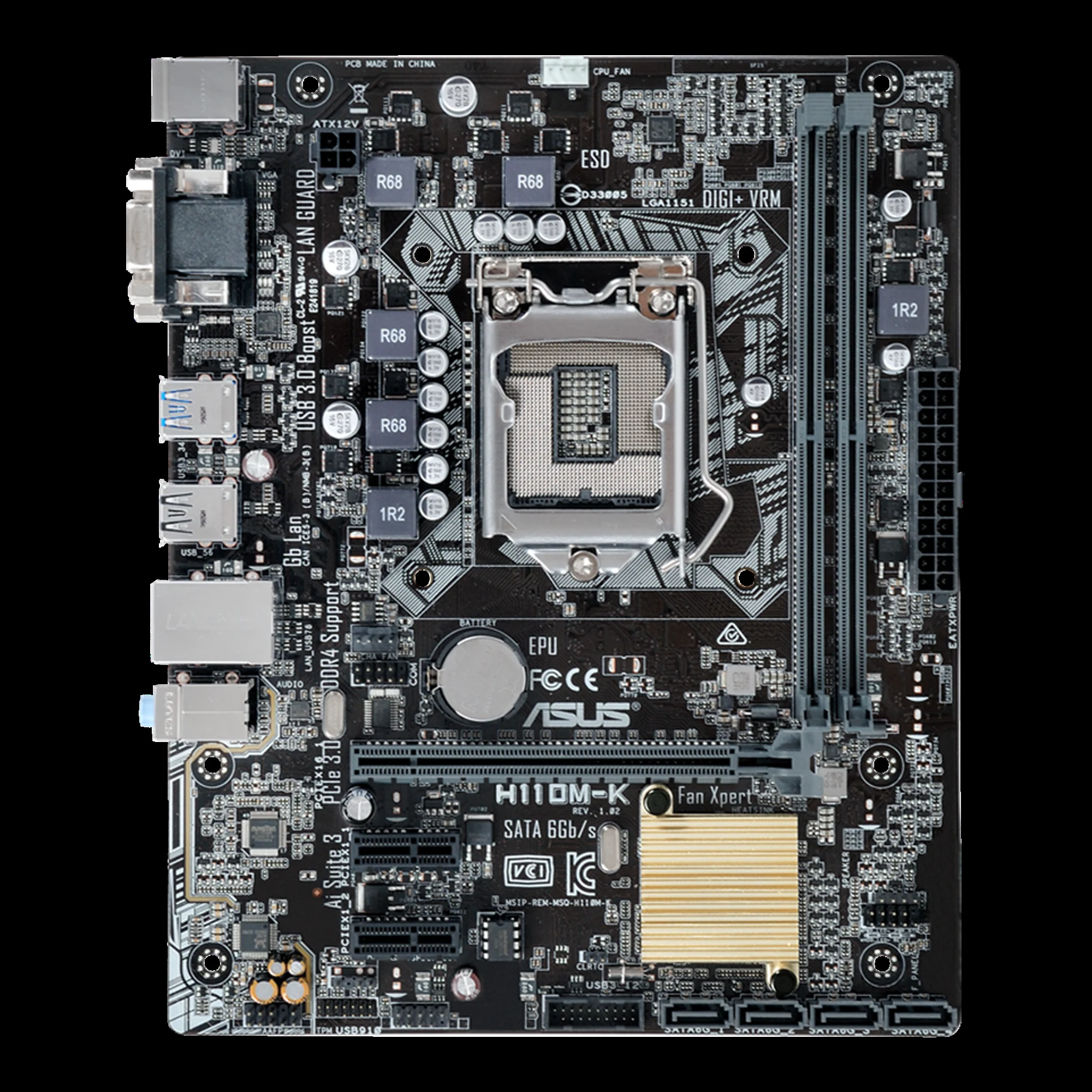 Mainboard ASUS H110M-K D3 - LGA 1151 - NEW