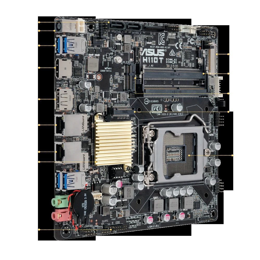 Mainboard ASUS H110T - LGA 1151 - NEW