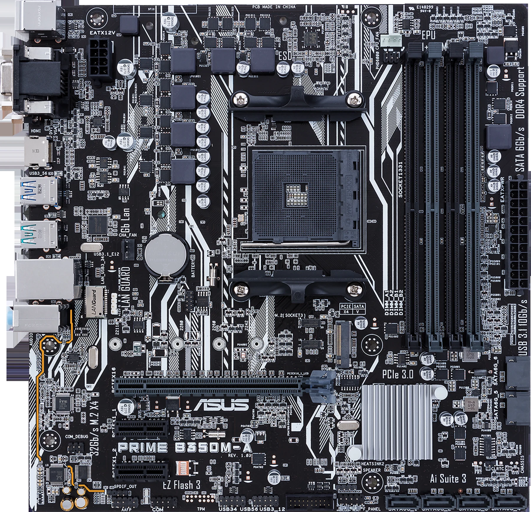 Mainboard ASUS PRIME B350M-A - AM4 - NEW