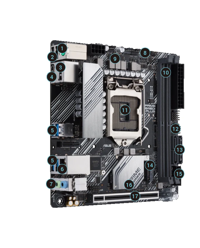 Mainboard ASUS PRIME B460I-PLUS - LGA 1200 - NEW