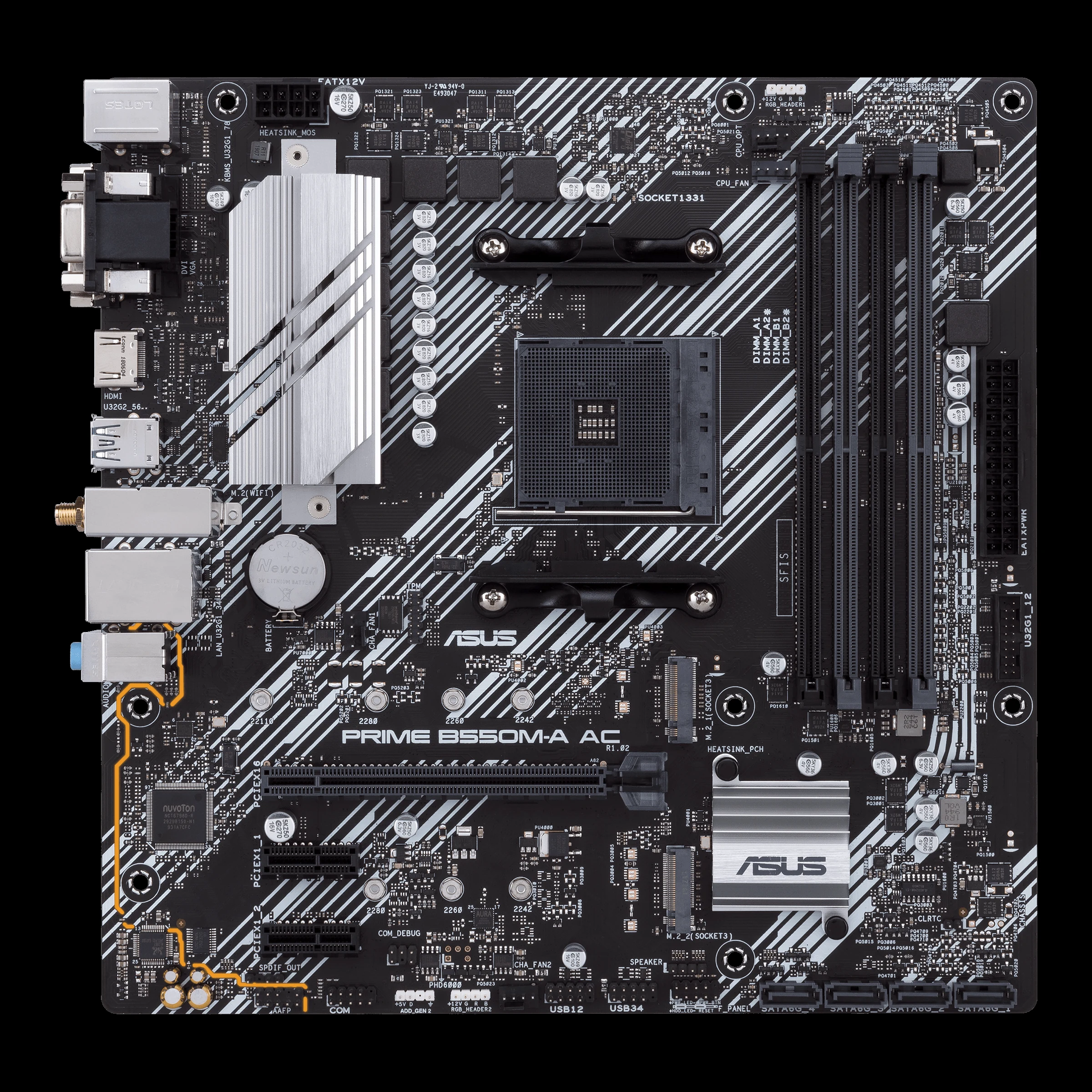 Mainboard ASUS PRIME B550M-A - 4 Khe RAM DDR4 - AM4 - NEW