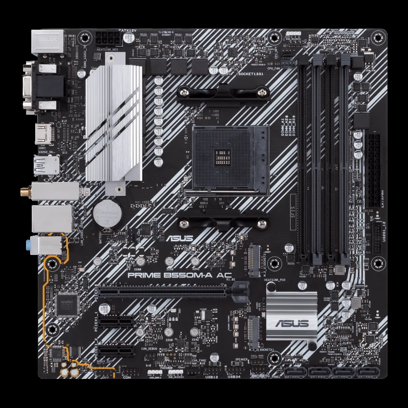 Mainboard ASUS PRIME B550M-A AC - 4 Khe RAM DDR4 - AM4 - NEW