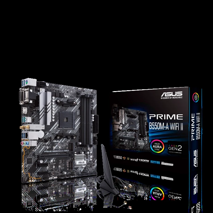 Mainboard ASUS PRIME B550M-A WIFI II - 4 Khe RAM DDR4 - AM4 - NEW