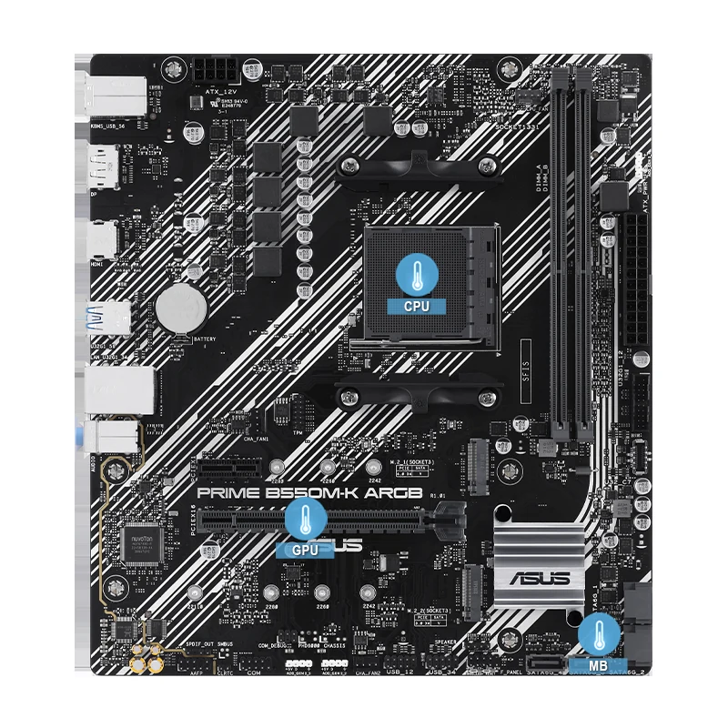 Mainboard ASUS PRIME B550M-K - 2 Khe RAM DDR4 - AM4 - NEW