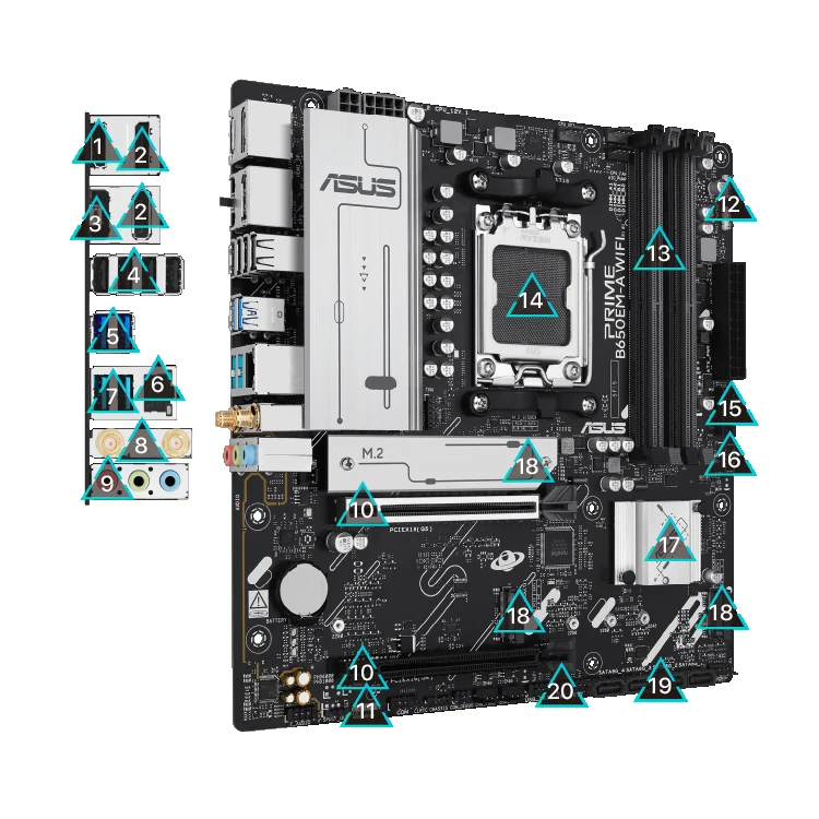 Mainboard Asus PRIME B650EM-A WIFI DDR5 - NEW