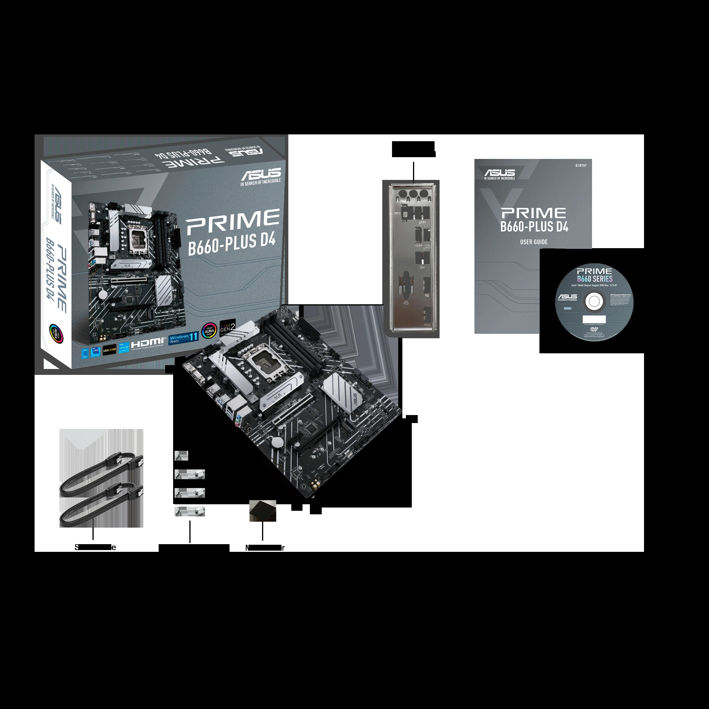 Mainboard ASUS Prime B660-Plus D4 - 4 Khe RAM DDR4 - LGA 1700 - NEW