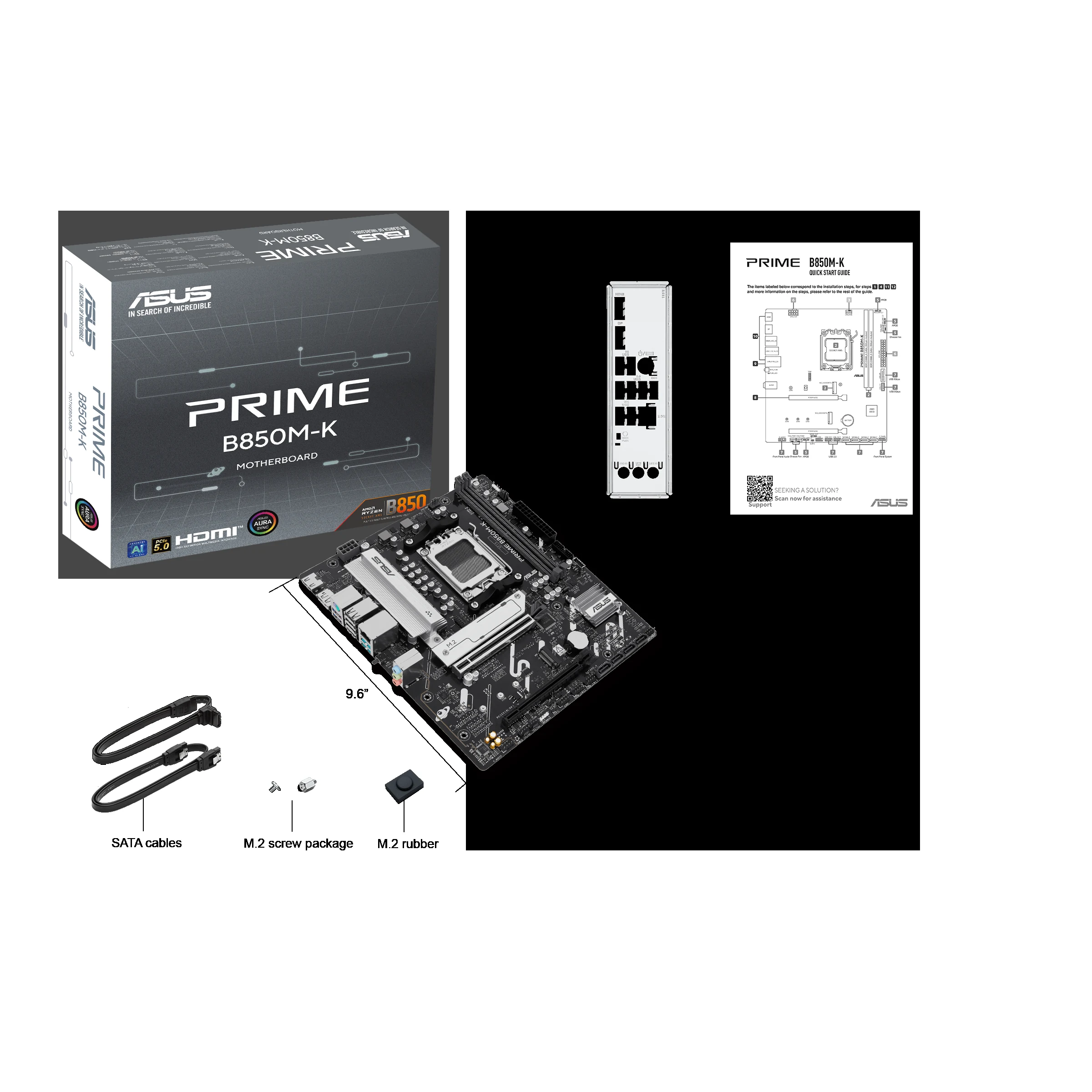 Mainboard ASUS PRIME B850M-K - 2 Khe RAM DDR5 - AM5 - NEW