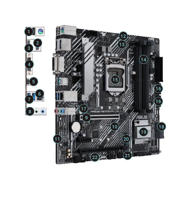 Mainboard ASUS PRIME H270M-PLUS - LGA 1151 - NEW