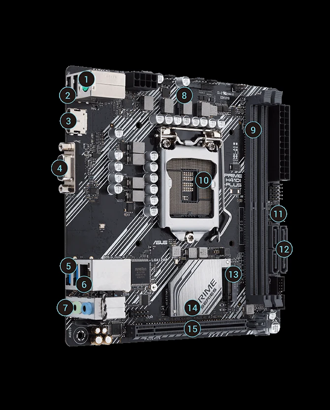 Mainboard ASUS PRIME H410I-PLUS - LGA 1200 - NEW