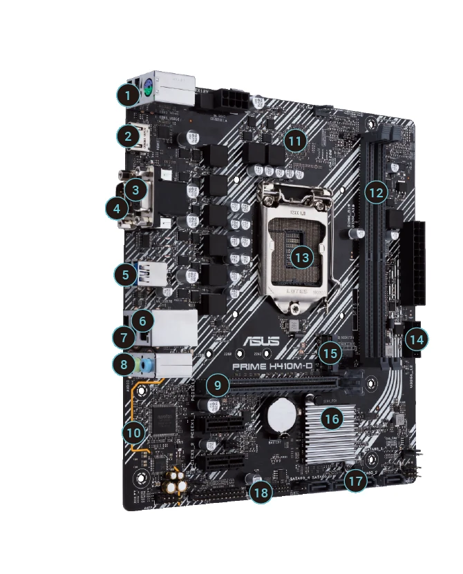 Mainboard ASUS PRIME H410M-D - LGA 1200 - NEW