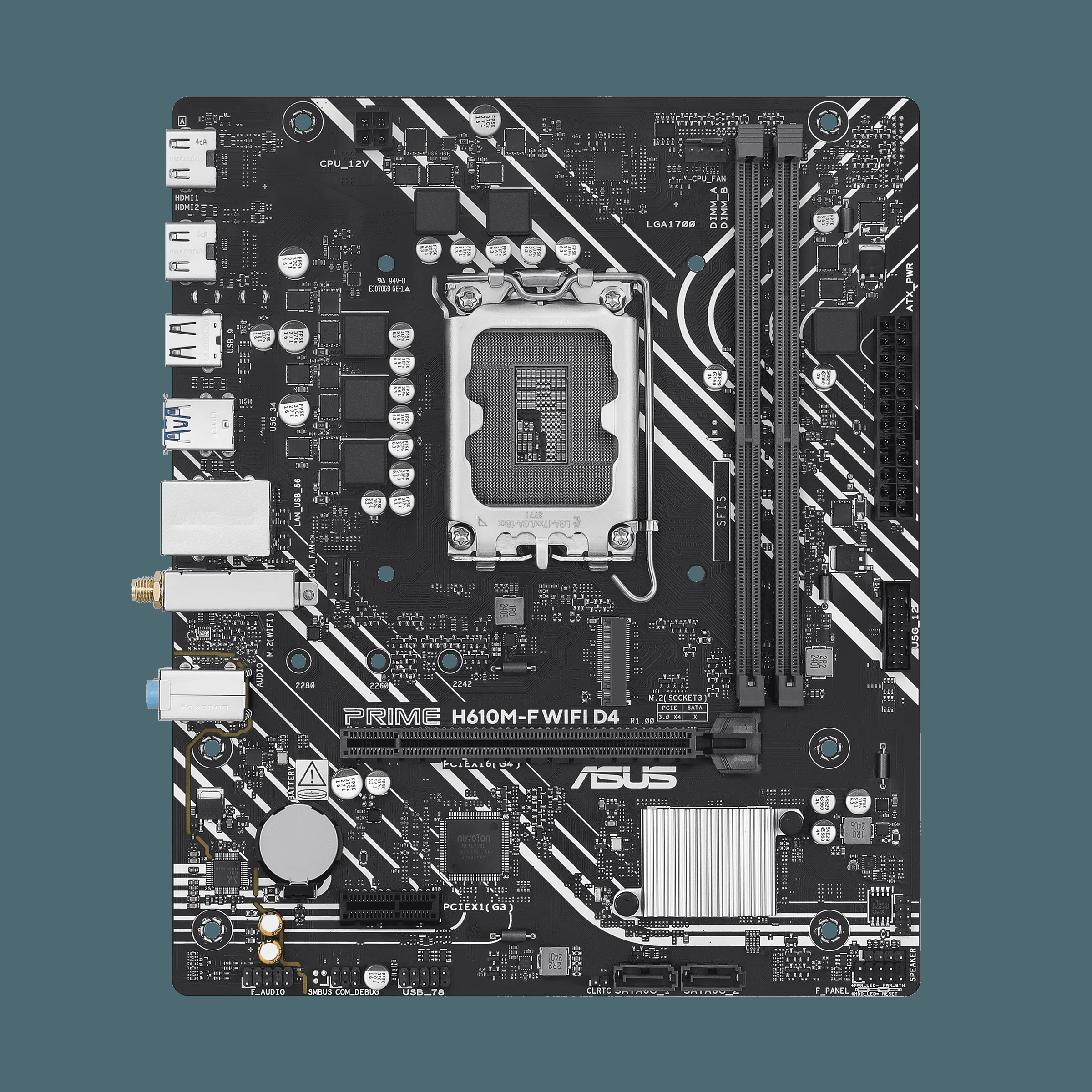 Mainboard Asus PRIME H610M-F WIFI D4 - 2 Khe Ram DDR4 - LGA 1700 - NEW