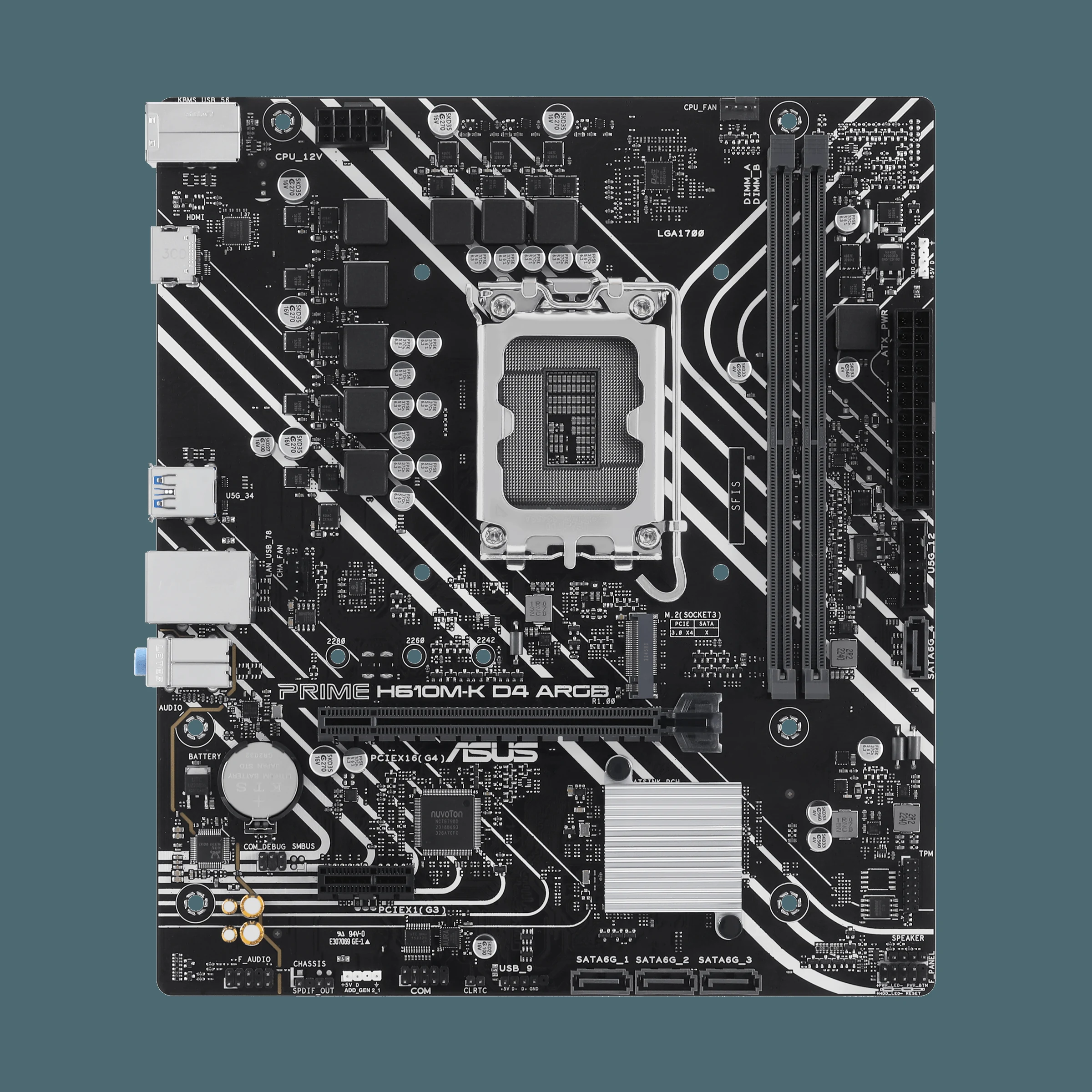 Mainboard Asus PRIME H610M-K D4 - 2 Khe Ram DDR4 - LGA 1700 - NEW