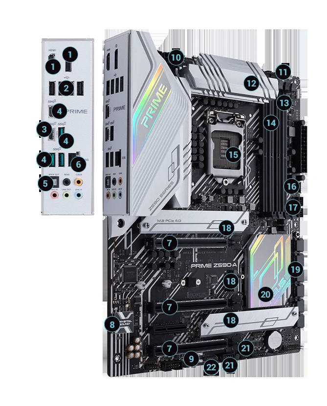 Mainboard ASUS PRIME Z590-A - LGA 1200 - NEW