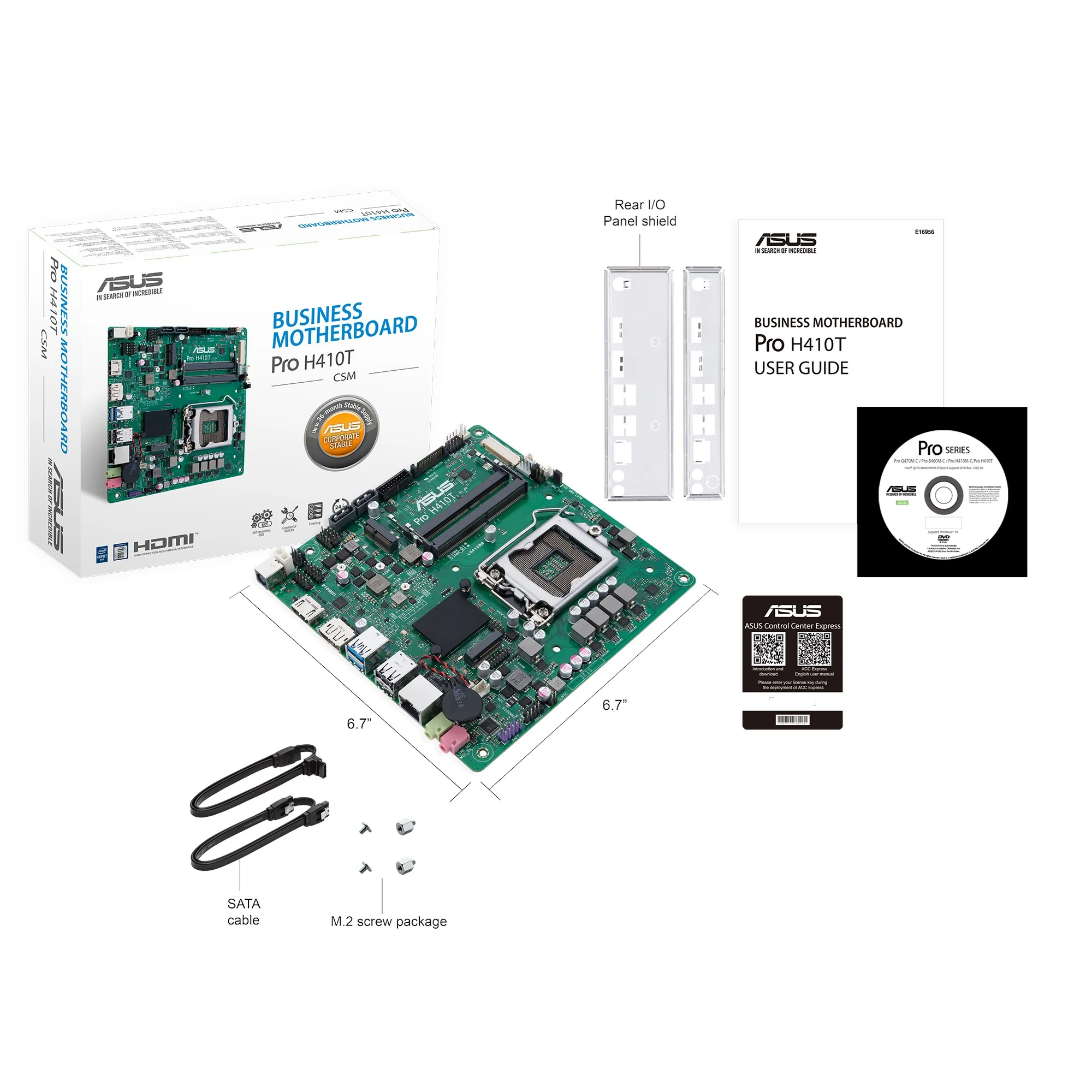 Mainboard ASUS Pro H410T/CSM - LGA 1200 - NEW