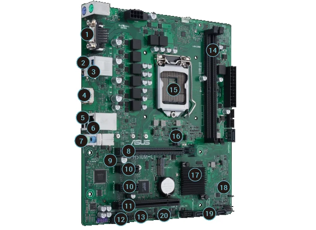 Mainboard ASUS Pro H510M-C/CSM - LGA 1200 - NEW