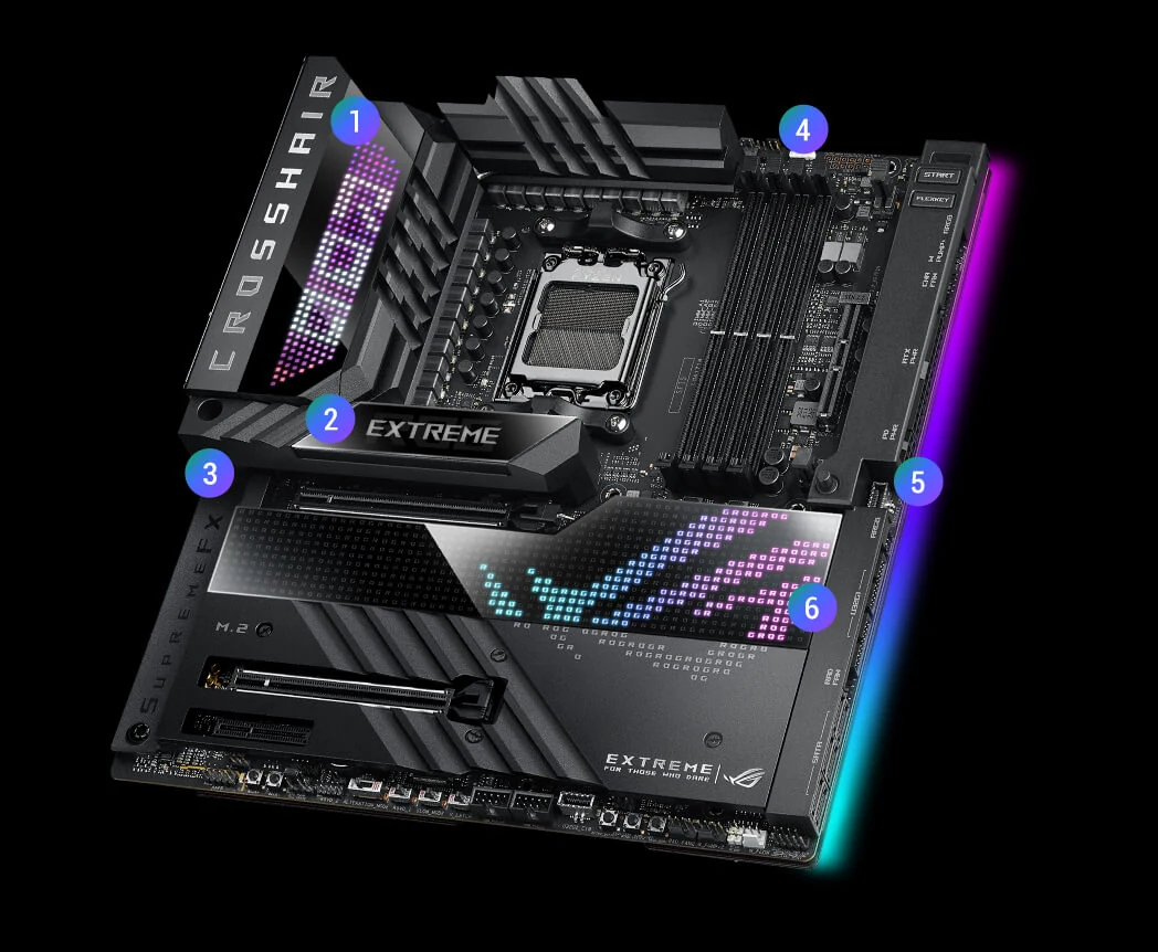 Mainboard ASUS ROG CROSSHAIR X670E EXTREME - 4 Khe RAM DDR5 - AM5 - NEW
