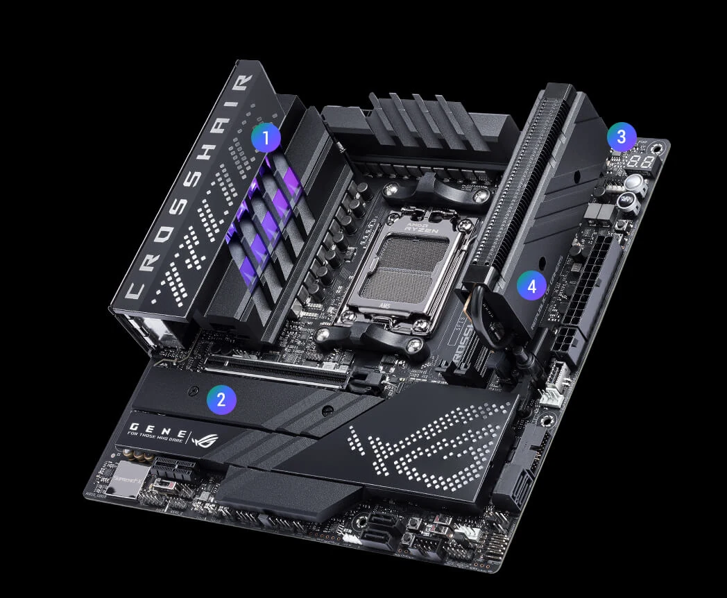Mainboard ASUS ROG CROSSHAIR X670E GENE - 2 Khe RAM DDR5 - AM5 - NEW
