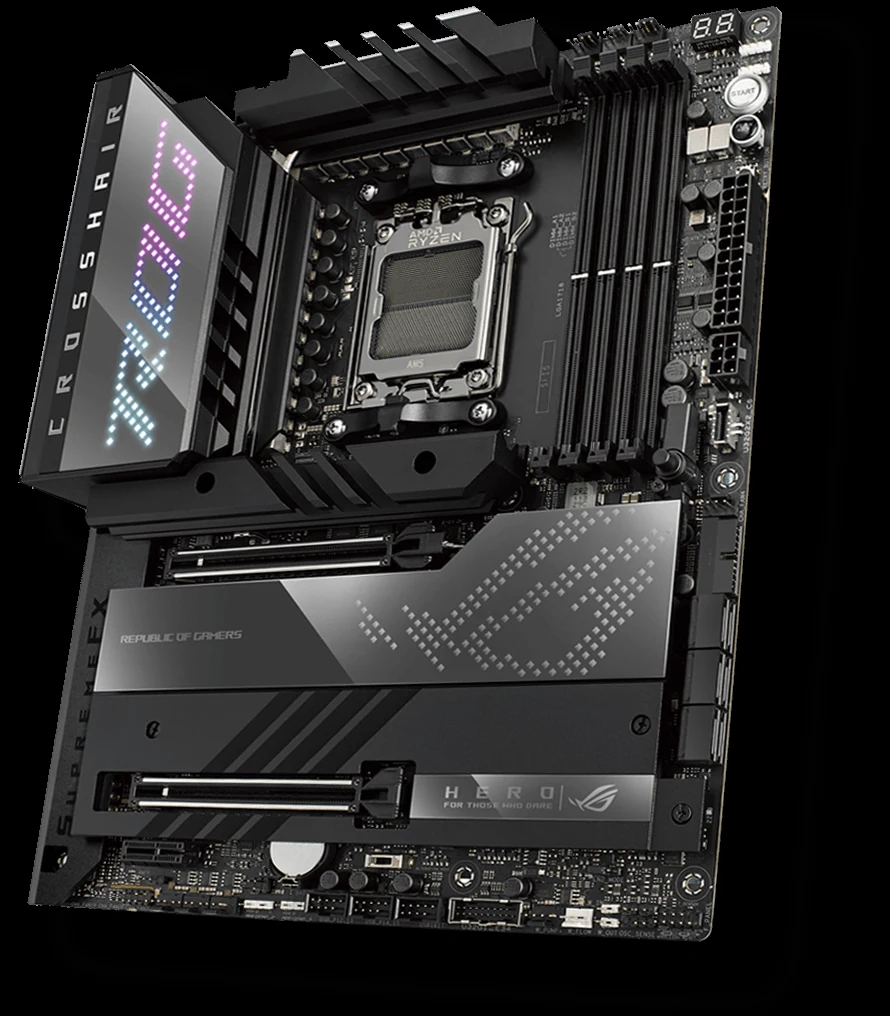 Mainboard ASUS ROG CROSSHAIR X670E HERO - 4 Khe RAM DDR5 - AM5 - NEW