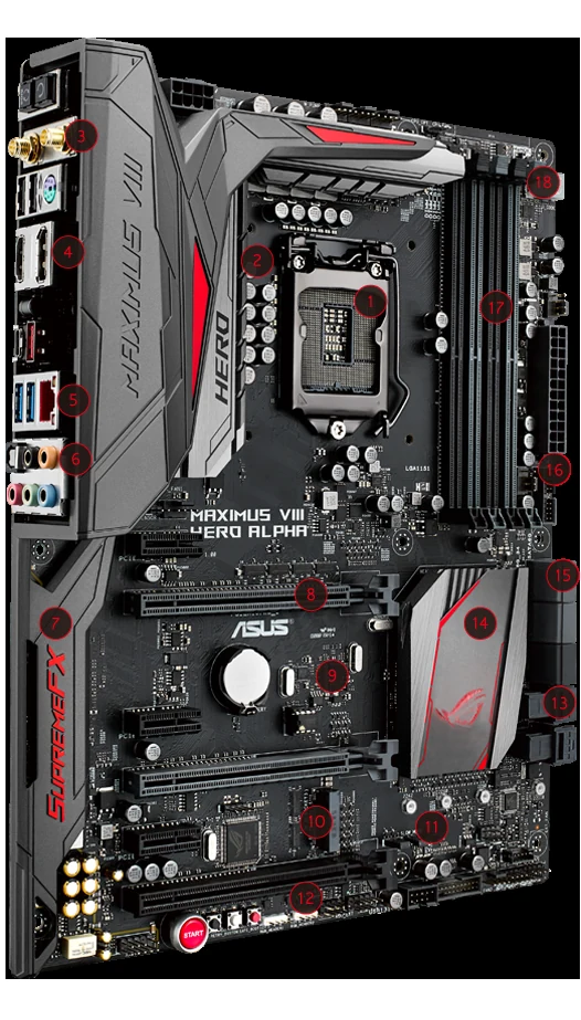Mainboard ASUS ROG MAXIMUS VIII GENE - LGA 1151 - NEW