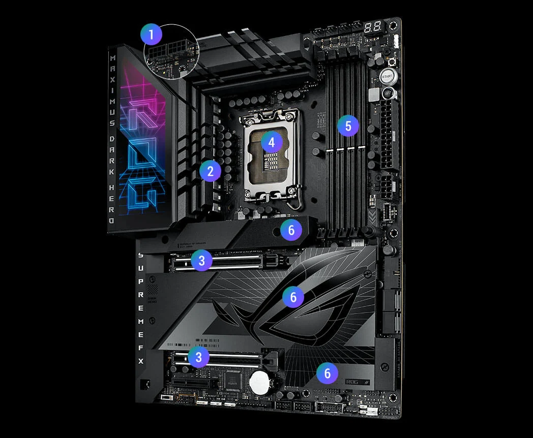 Mainboard ASUS ROG Maximus Z790 Dark Hero - 4 Khe RAM DDR5 - LGA 1700 - NEW