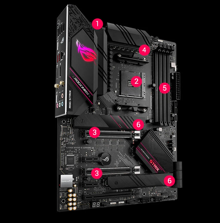 Mainboard ASUS ROG STRIX B550-E GAMING - 4 Khe RAM DDR4 - AM4 - NEW