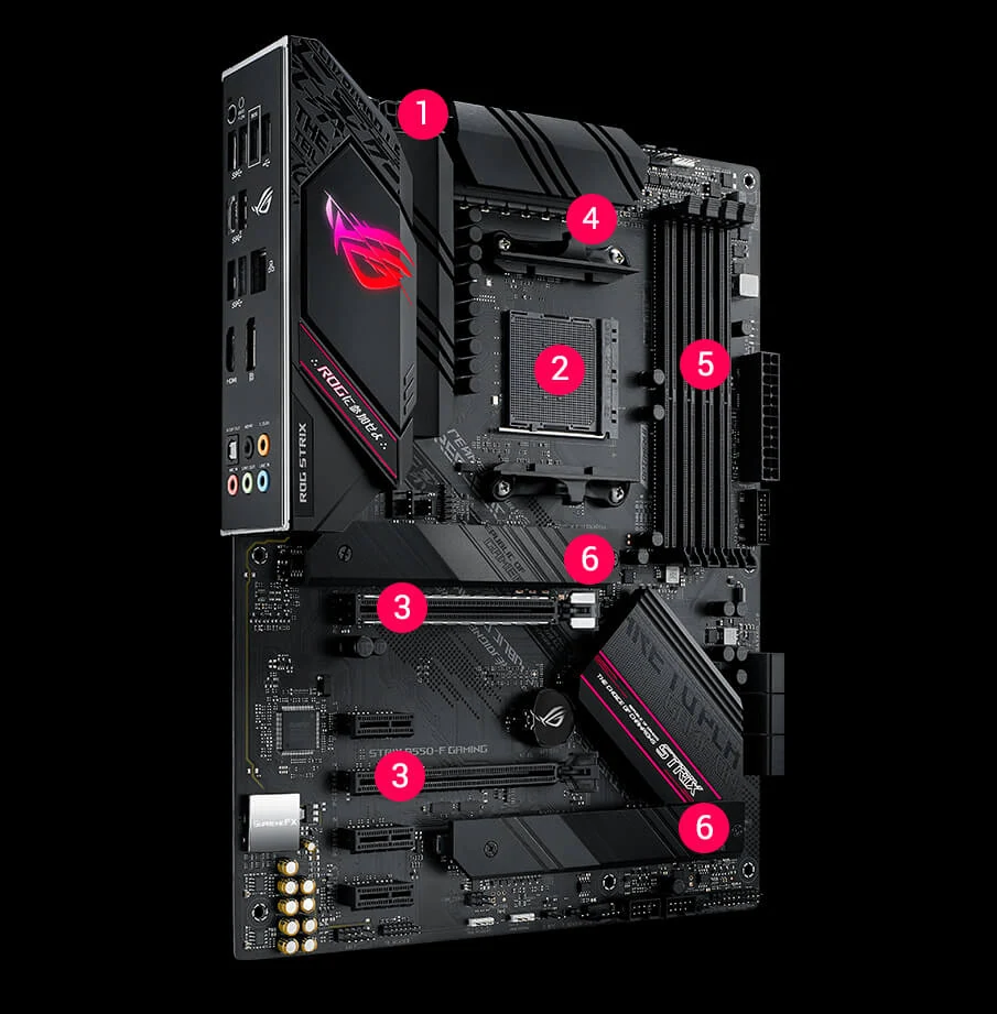 Mainboard ASUS ROG STRIX B550-F GAMING - 4 Khe RAM DDR4 - AM4 - NEW