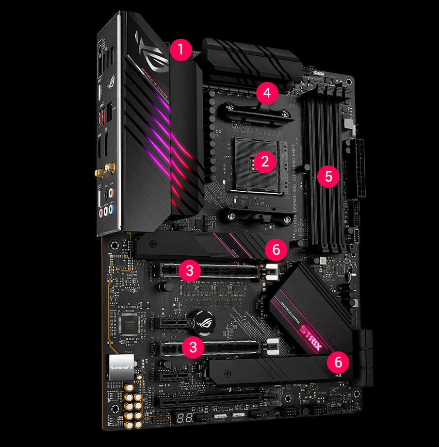 Mainboard ASUS ROG STRIX B550-XE GAMING WIFI - 4 Khe RAM DDR4 - AM4 - NEW