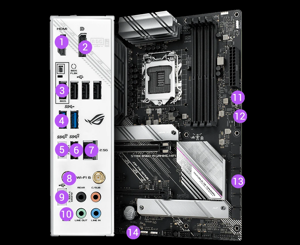 Mainboard ASUS ROG STRIX B560-A GAMING WIFI - LGA 1200 - NEW