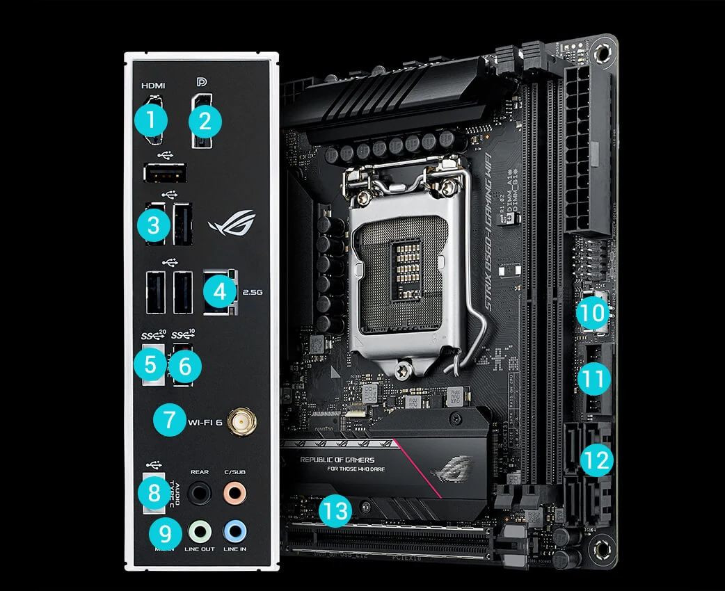 Mainboard ASUS ROG STRIX B560-I GAMING WIFI - LGA 1200 - NEW