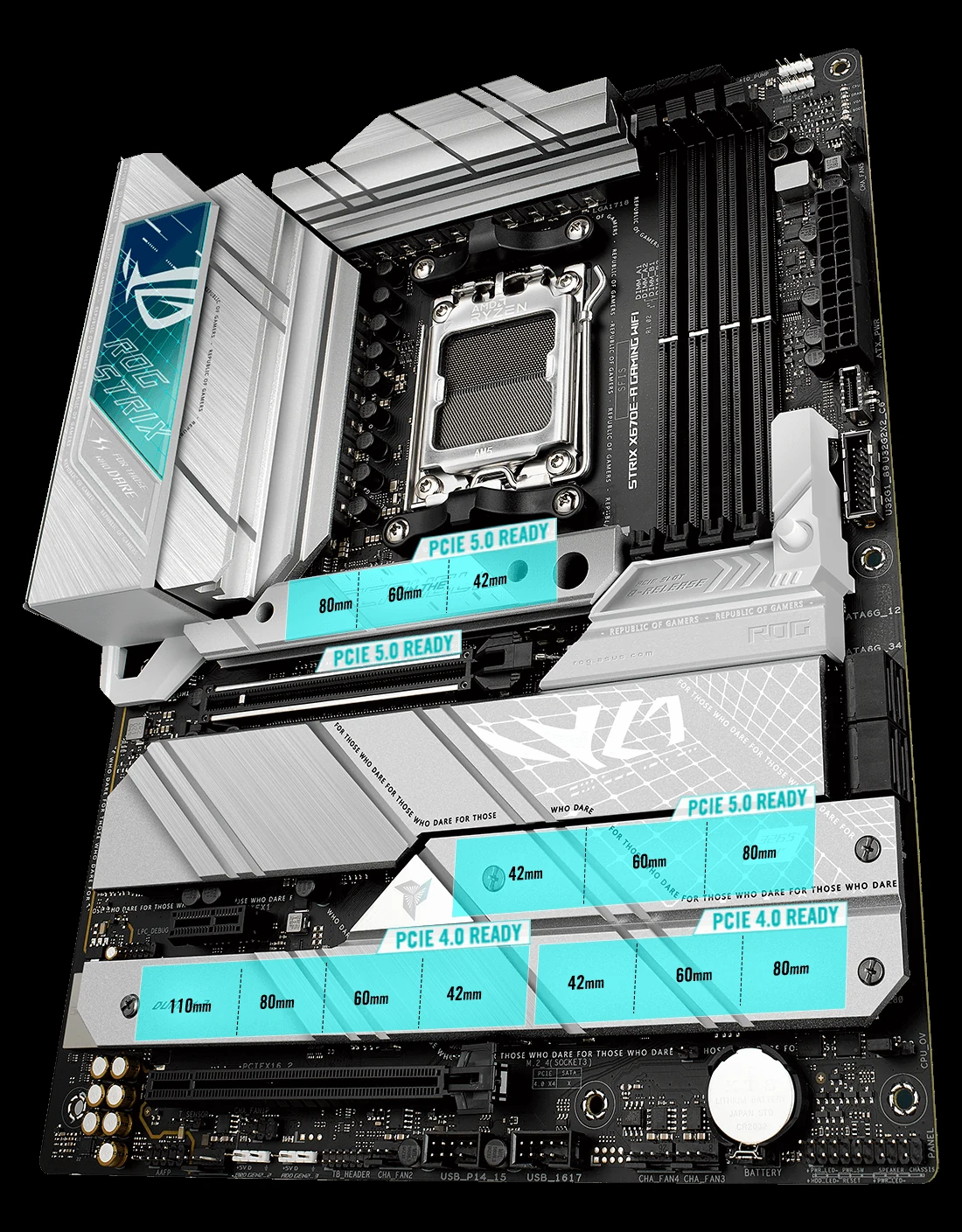 Mainboard ASUS ROG STRIX X670E-A GAMING WIFI - 4 Khe RAM DDR5 - AM5 - NEW