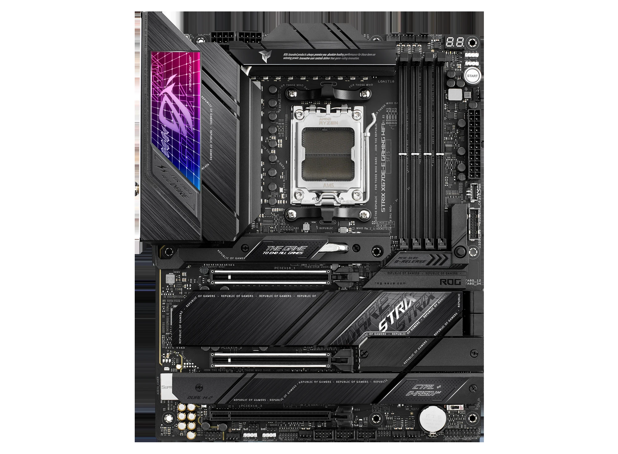 Mainboard ASUS ROG STRIX X670E-F GAMING WIFI - 4 Khe RAM DDR5 - AM5 - NEW